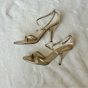 Antonio Melani Gold Strappy Sandals 8.5
